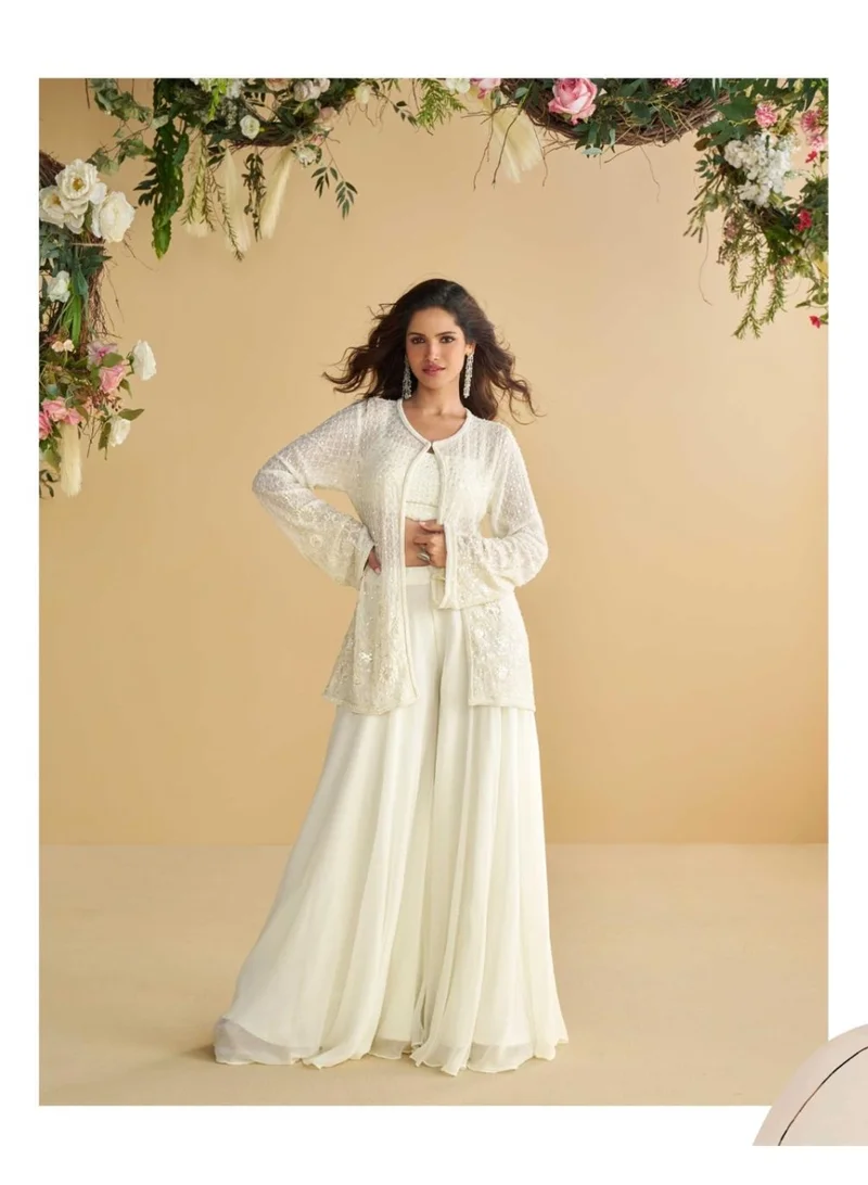 أميا Silk Embroidered Indo Western Collection Short Shrug