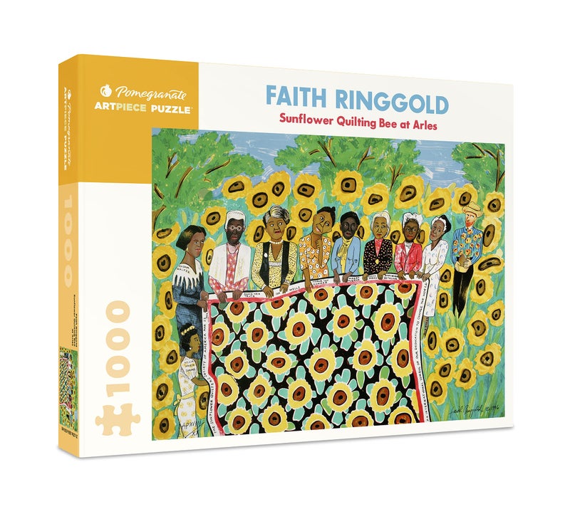 Pomegranate 1000-Piece Jigsaw Puzzle for Adults, Faith Ringgold's Sunflower Quilting Bee at Arles, Matte Finish, Snug Fit - Image 1
