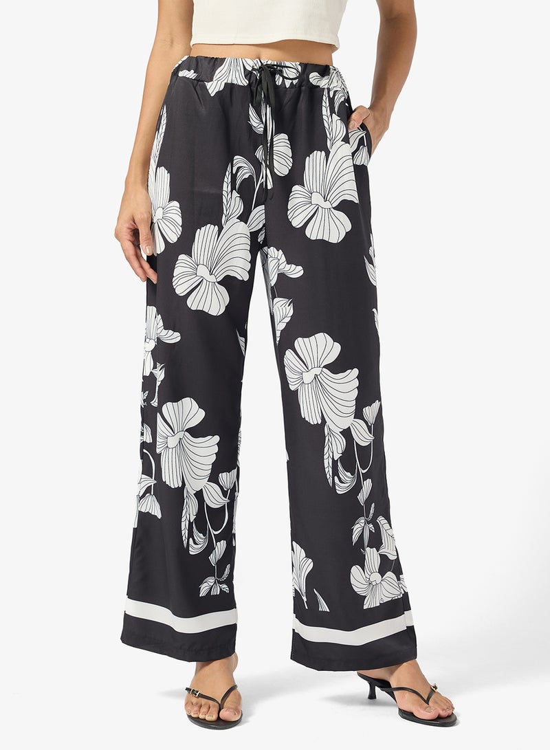 جينجر طقم قميص وبنطلون واسعين بطبعة زهور - Image 4