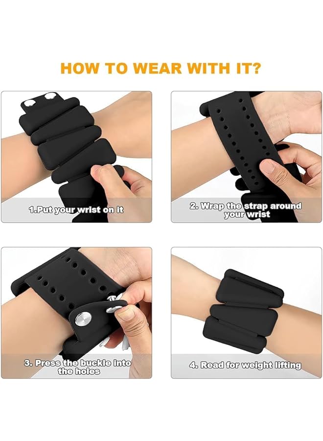 X spring Wrist Weights Premium Weighted Bracelets Set of 2 Comfortable Wearable Weights for Fitness Training Suitable for Dance Walking and Home Workouts - Image 4