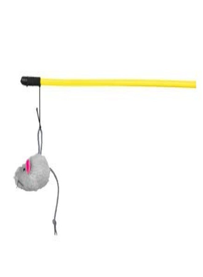 TRIXIE Playing Rod Toy with Plush Mouse, Catnip Infused Interactive Teaser Wand, Perfect for Exercise & Training, Fun for Kittens & Adult Cats, 50 cm (Multicolor, Get Any 2 Color) - Pack of 2 - Image 1