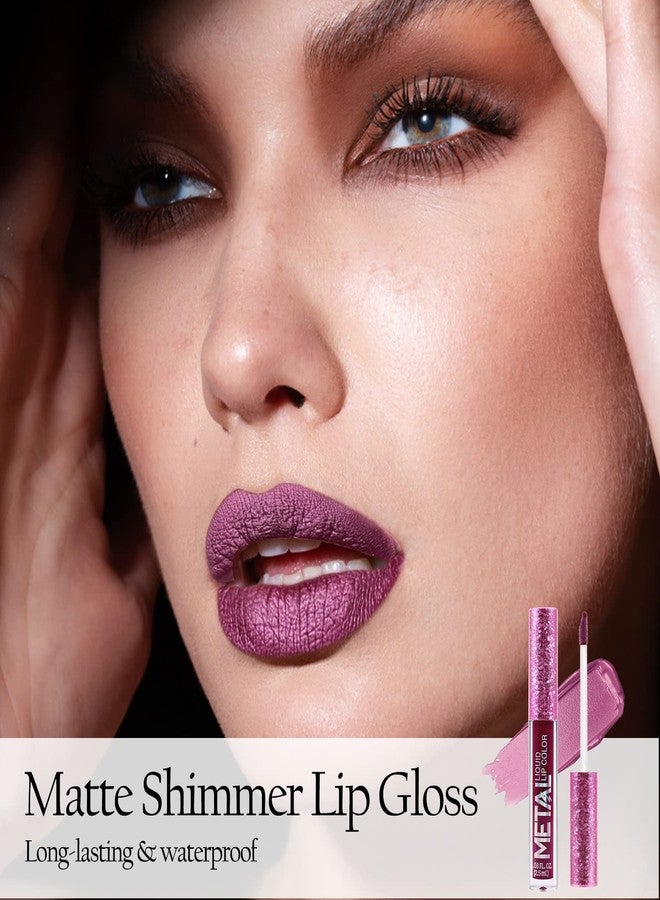 Boobeen Metallic Liquid Lipsticks Matte Lips Lipstick Pearl Glitter Lip Gloss High Pigment Long Lasting Nonstick Lip Glaze Makeup for Women and Girls - Image 5