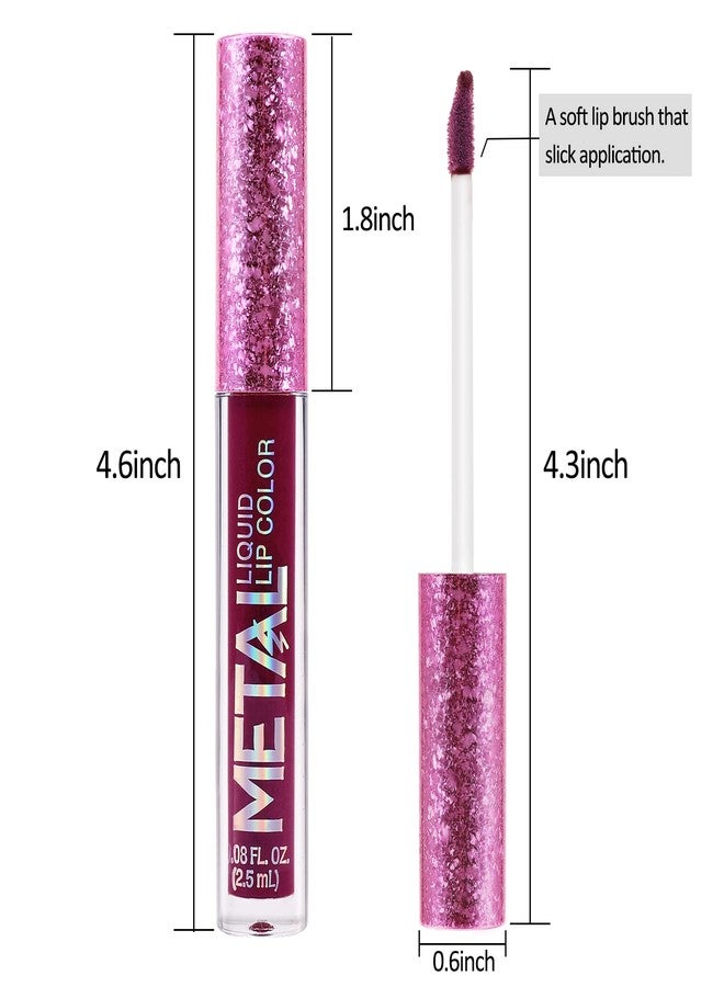 Boobeen Metallic Liquid Lipsticks Matte Lips Lipstick Pearl Glitter Lip Gloss High Pigment Long Lasting Nonstick Lip Glaze Makeup for Women and Girls - Image 4