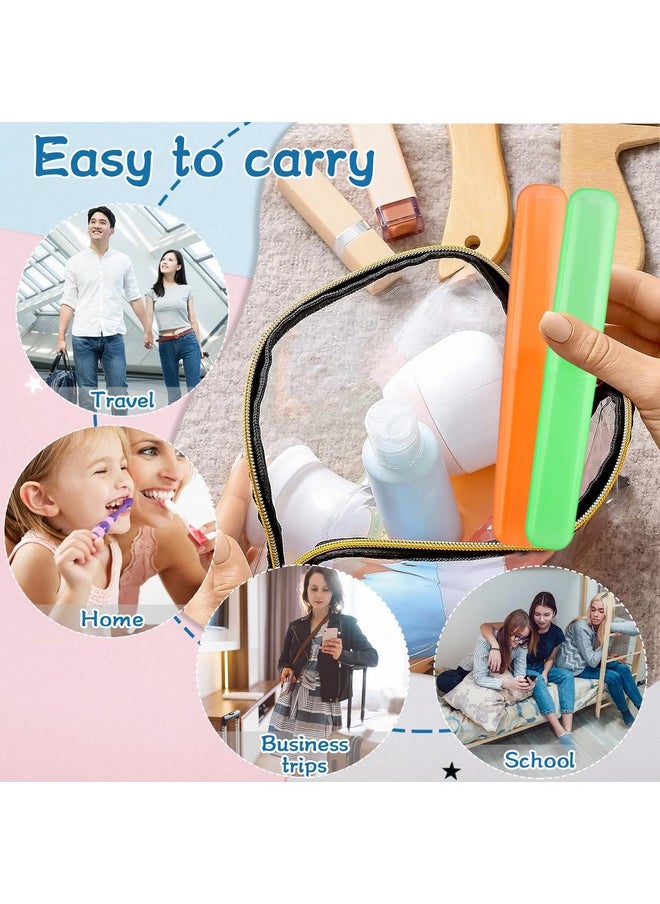 NICEMOVIC 120 Pieces Travel Toothbrush Holder, Toothbrush Travel Case Bulk, Portable Plastic Dust Proof Breathable, Toothbrush Holder For Travel Bathroom Indoor Outdoor Travel Trip Camping School  - Image 3