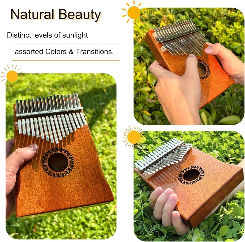 Newlam Kalimba Thumb Piano 17 Keys, Portable Mbira Finger Piano Gifts for Kids and Adults Beginners - Image 4