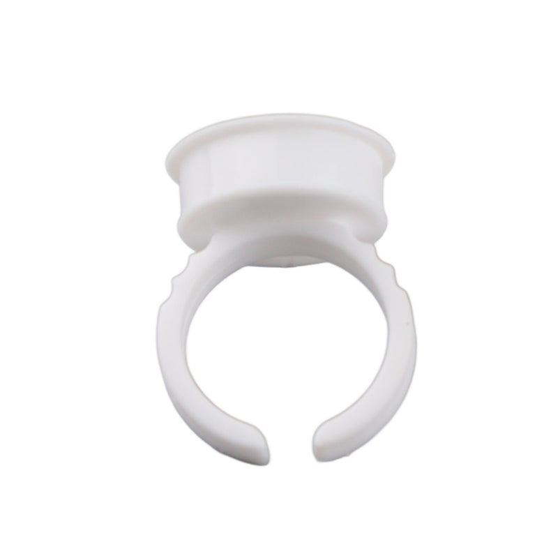 100pcs Disposable Glue Ring Pallet Holder for Eyelash Extension White Plastic Glue Pallet Tatto - Image 4