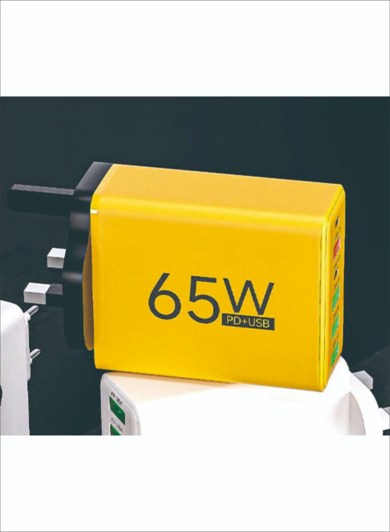 general 65W Type C Charger,Super Fast GaN Wall Charger with 2C+4A Laptop Charger,4-Port Compact Foldable UK Plug Adaptor for MacBook Air Samsung iPhone iPad Galaxy Huawei Xiaomi and More - Image 4
