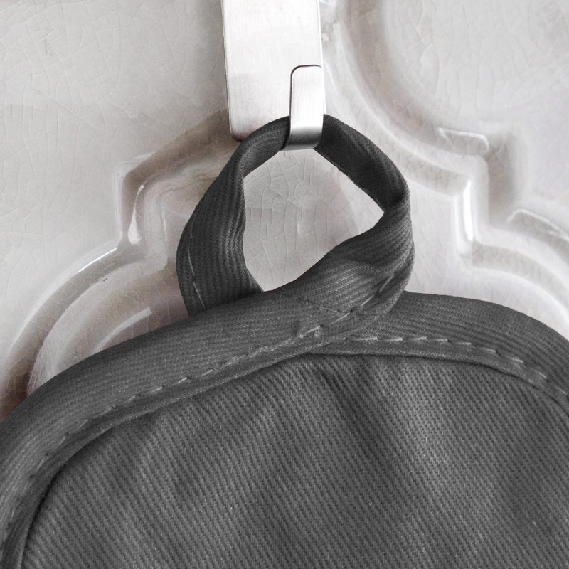 Ritz Premium Pot Holders & Heating Pads (4-Pack)  8.5"" x 5.5""  Heat Resistant  100% Cotton Terry-Looped Pocket  for Kitchen and Barbeque  Graphite - Image 3