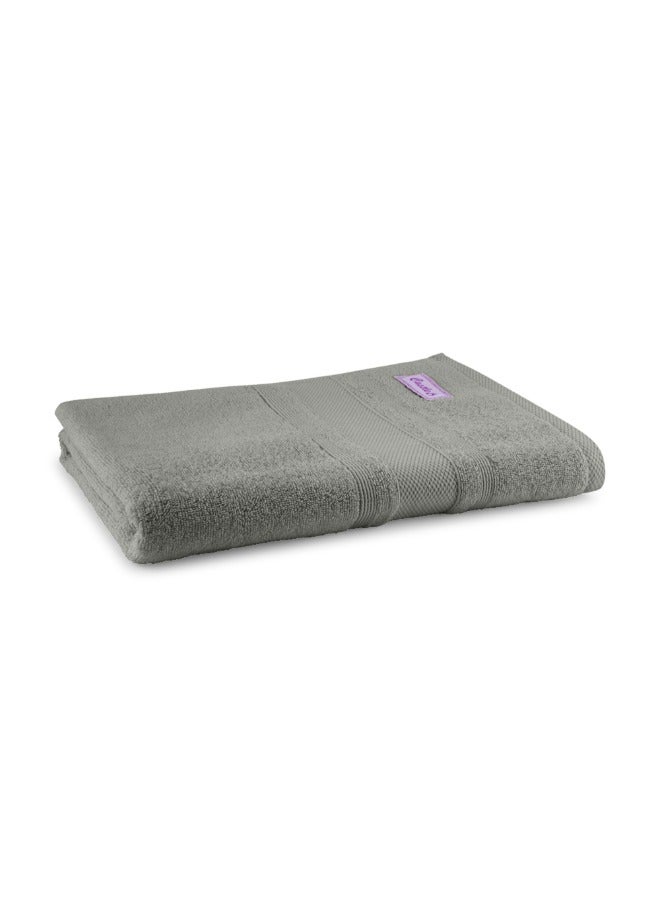 BYFT Home Castle (Grey) Premium Cotton Bath Sheet (90 X 180 Cm-Set Of 1) Highly Absorbent, High Quality Bath Linen With Diamond Dobby 550 Gsm - Image 4