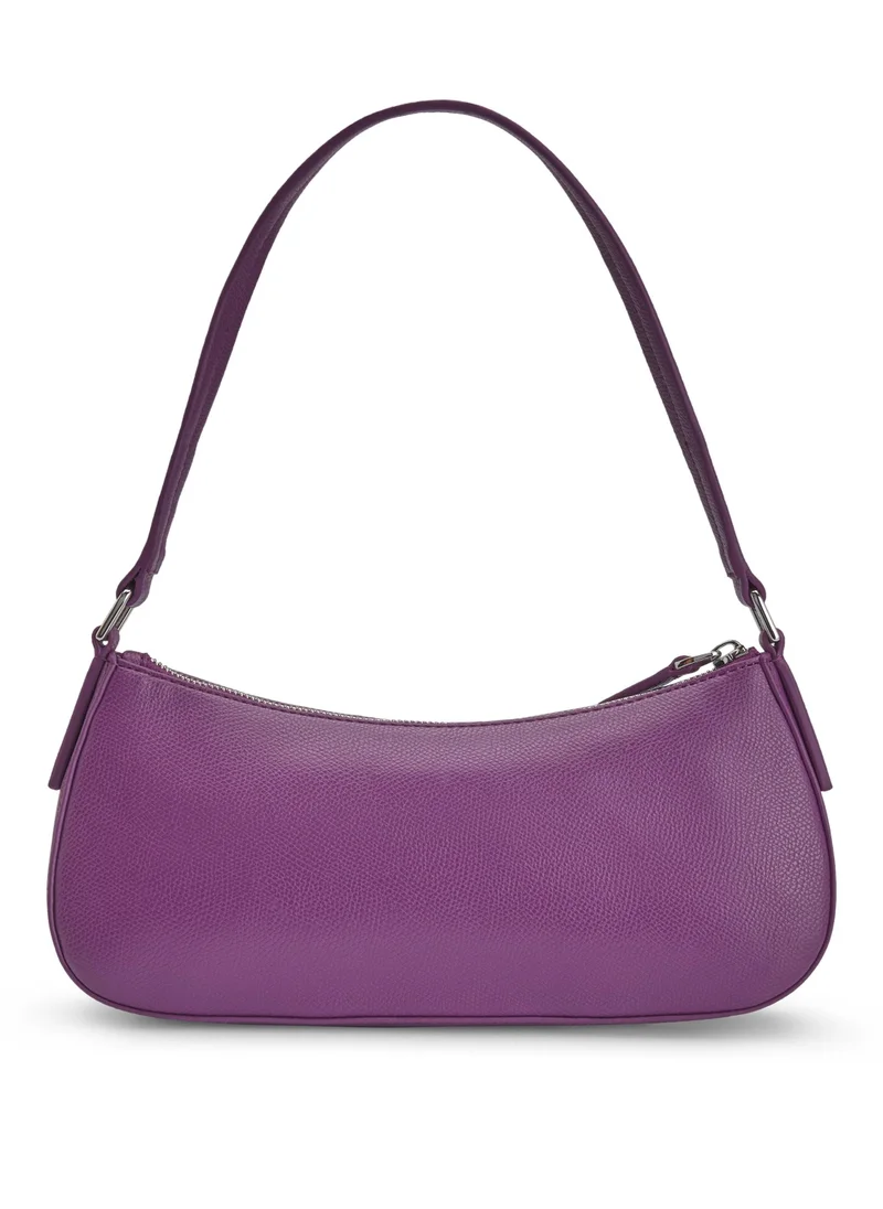 HUGO Grained faux-leather shoulder bag with logo lettering