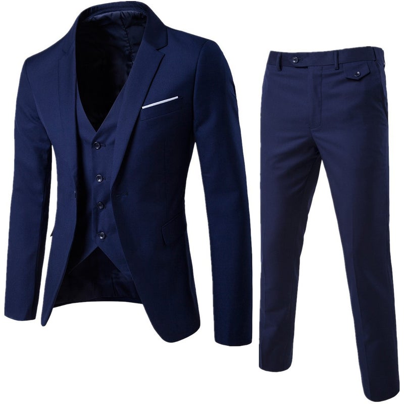 Men's suit suit two-piece Korean-style slim-fit suit men's business formal dress best man groom wedding dress - Image 1