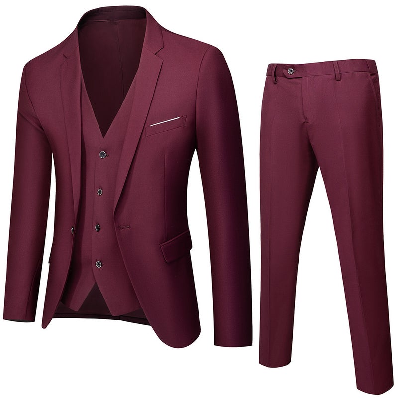 Men's suit suit two-piece Korean-style slim-fit suit men's business formal dress best man groom wedding dress - Image 5