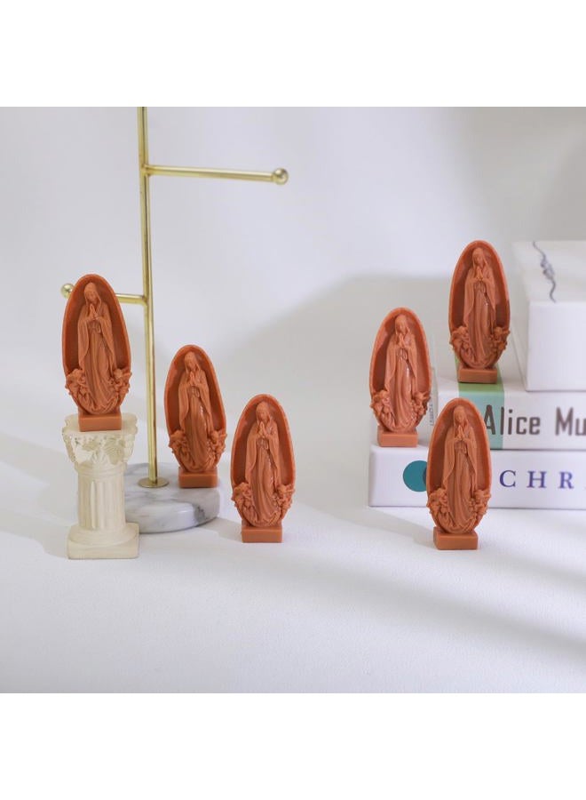 KOMI Our Lady of Guadalupe Mini Statues with Prayer Card Virgen De Guadalupe Figurines for Car Dashboard Decor Baptism Favors Religious Church Keepsake for Boys Girls Guests Pack of 6 - Image 4