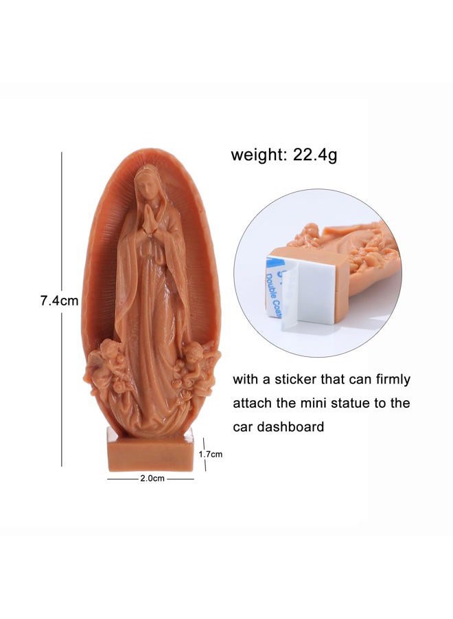KOMI Our Lady of Guadalupe Mini Statues with Prayer Card Virgen De Guadalupe Figurines for Car Dashboard Decor Baptism Favors Religious Church Keepsake for Boys Girls Guests Pack of 6 - Image 3