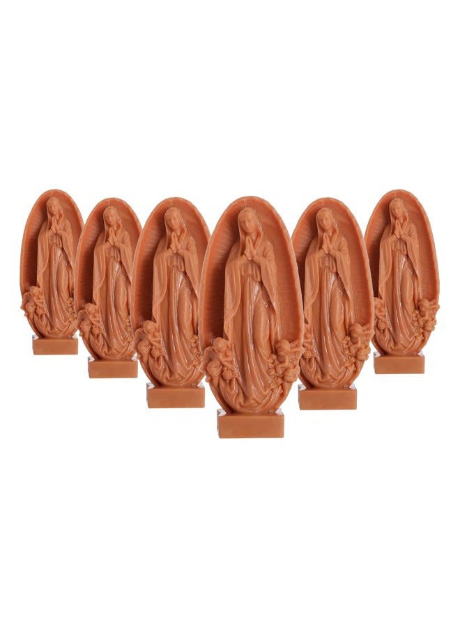 KOMI Our Lady of Guadalupe Mini Statues with Prayer Card Virgen De Guadalupe Figurines for Car Dashboard Decor Baptism Favors Religious Church Keepsake for Boys Girls Guests Pack of 6 - Image 2