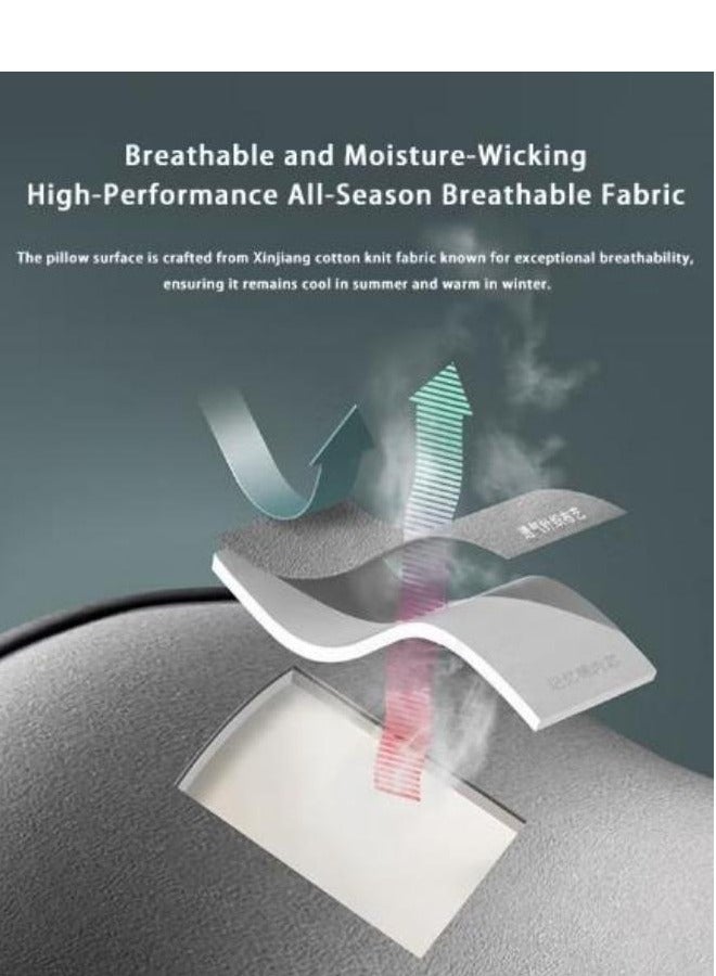 Car Seat Neck Pillow Ergonomics Durable Neck Pillow Car Neck Support Relieve Neck Pain Adjustable Comfortable Good Breathability Anti Static Technology Fabric Driving Headrest Pillow Car Seat Neck Pillows, for Long Sitting Sciatica Pain Relief Improve Posture Black - Image 4