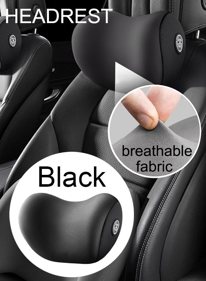 Car Seat Neck Pillow Ergonomics Durable Neck Pillow Car Neck Support Relieve Neck Pain Adjustable Comfortable Good Breathability Anti Static Technology Fabric Driving Headrest Pillow Car Seat Neck Pillows, for Long Sitting Sciatica Pain Relief Improve Posture Black - Image 1
