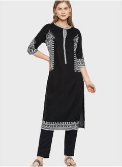 Instafab Printed Kurti and Pant Set  - Image 1