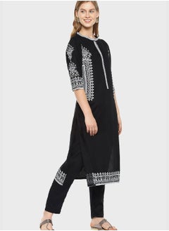 Instafab Printed Kurti and Pant Set  - Image 3