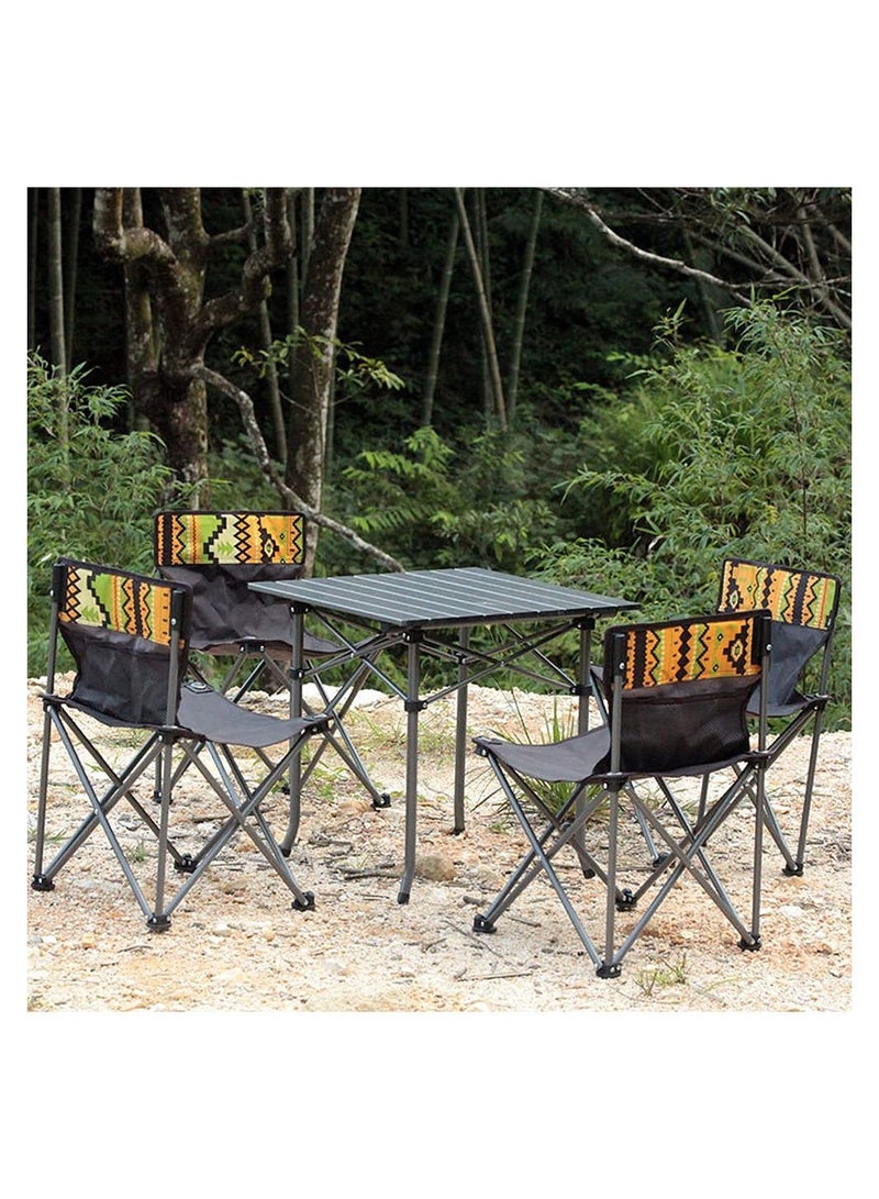 Outdoor Camping Folding Table and Chair Set 5pcs With Outer Bag - Image 3
