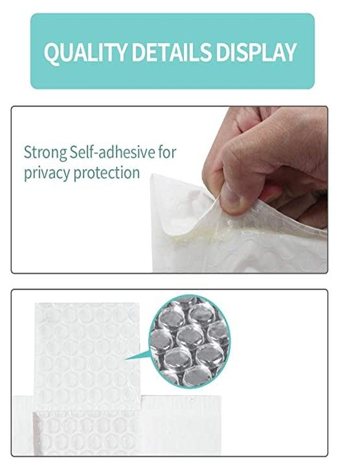 Breewell Tamper Proof Bubble Padded Courier Bags (Size - 7" X 5") - 100 Packs | White - Image 3