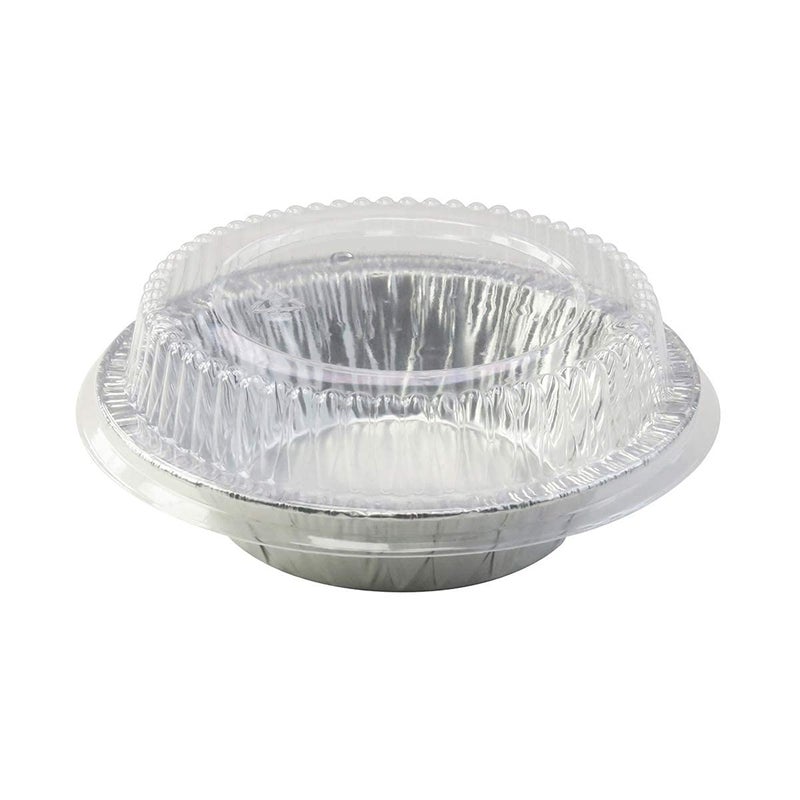 KitchenDance.com SAFCA KitchenDance Disposable Aluminum Foil Tart Pan with Lid - 5" Aluminum Foil Individual Pie Pans, Mini Pie Pans, Pot Pie Tins, Baking Pan Perfect for Pies, Cobblers - 501P, (25) - Image 4