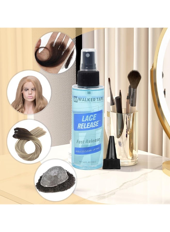 Walker Tape Lace Release Spray, Fast Release Tape In Extension Remover & Wig Glue Remover For Delicate Mesh Systems, Gentle Wig Glue Remover Spray, Effective Lace Adhesive Remover For Skin (4 oz) - Image 2