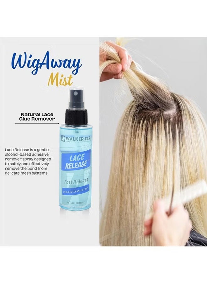 Walker Tape Lace Release Spray, Fast Release Tape In Extension Remover & Wig Glue Remover For Delicate Mesh Systems, Gentle Wig Glue Remover Spray, Effective Lace Adhesive Remover For Skin (4 oz) - Image 3