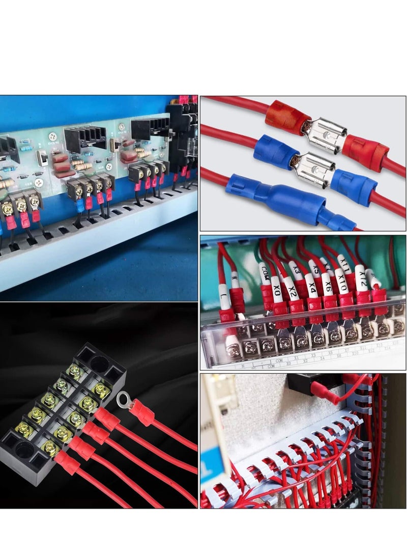 480-Piece Insulated Terminal Crimp Electrical Wire Cable Connector Kit Multicolour