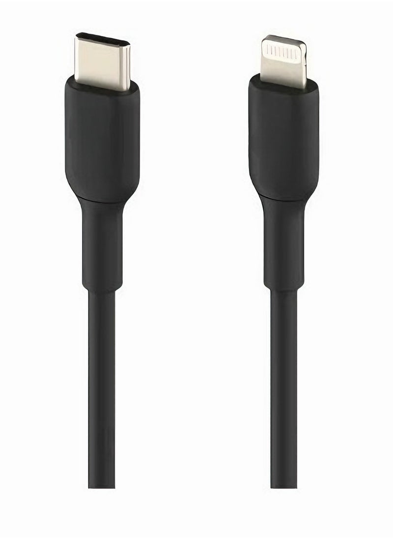 One Max Type C to Lightning charging cable, 30 watts, 1 meter long, black