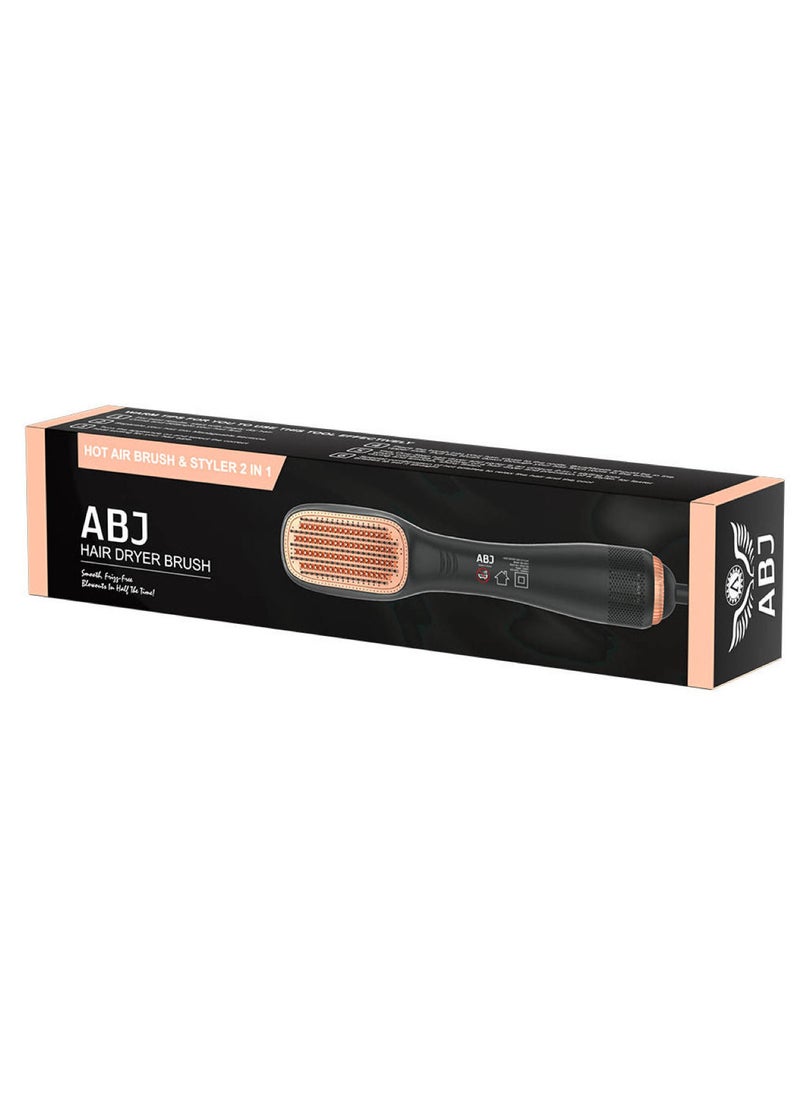 ABJ - Hair Dryer And Styler Hair Straightener Brush 2 in 1 - Hot Air Stylers - Fast Heating - 3 Temp Settings - Image 1
