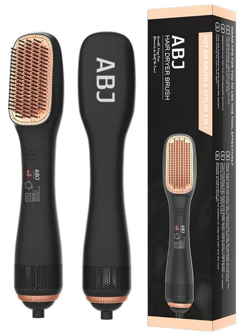 Hair Dryer And Styler Hair Straightener Brush 2 in 1 - Hot Air Stylers - Fast Heating - 3 Temp Settings