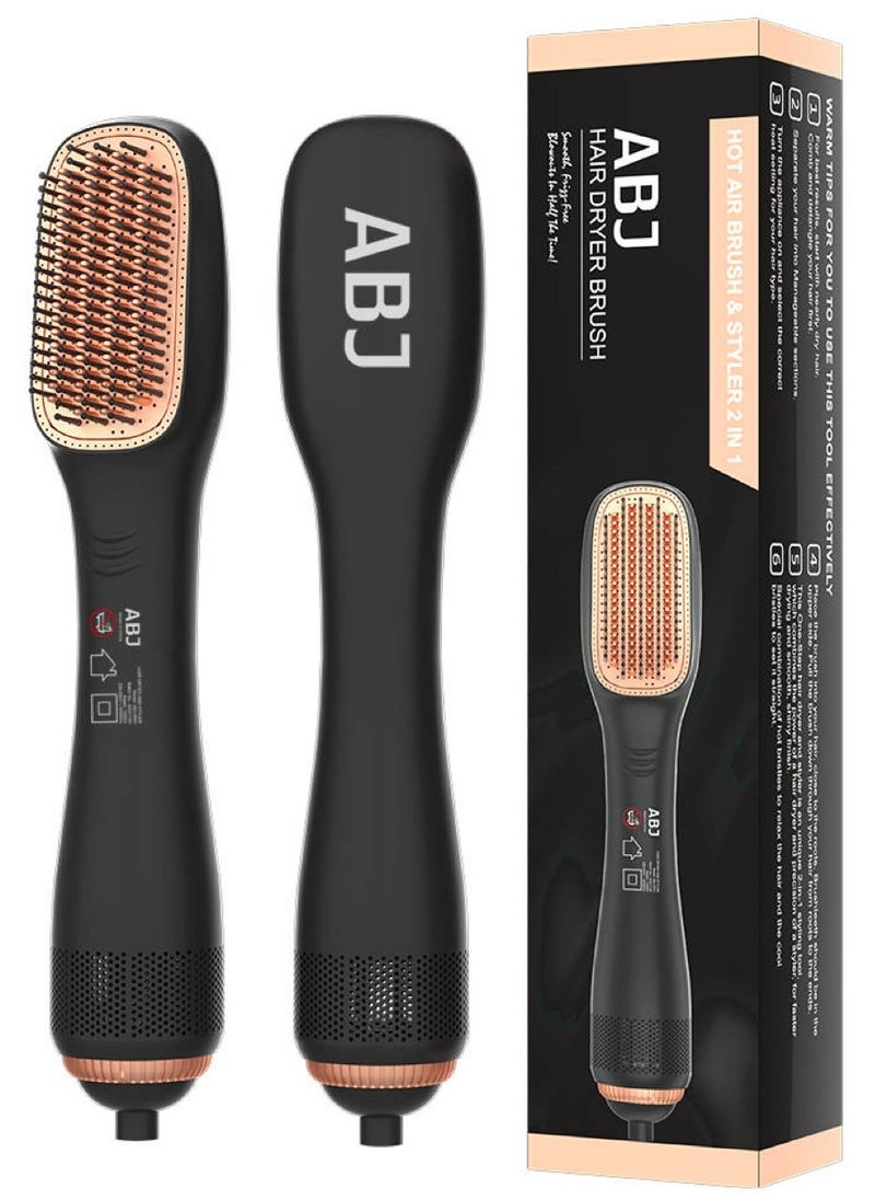 ABJ - Hair Dryer And Styler Hair Straightener Brush 2 in 1 - Hot Air Stylers - Fast Heating - 3 Temp Settings - Image 1