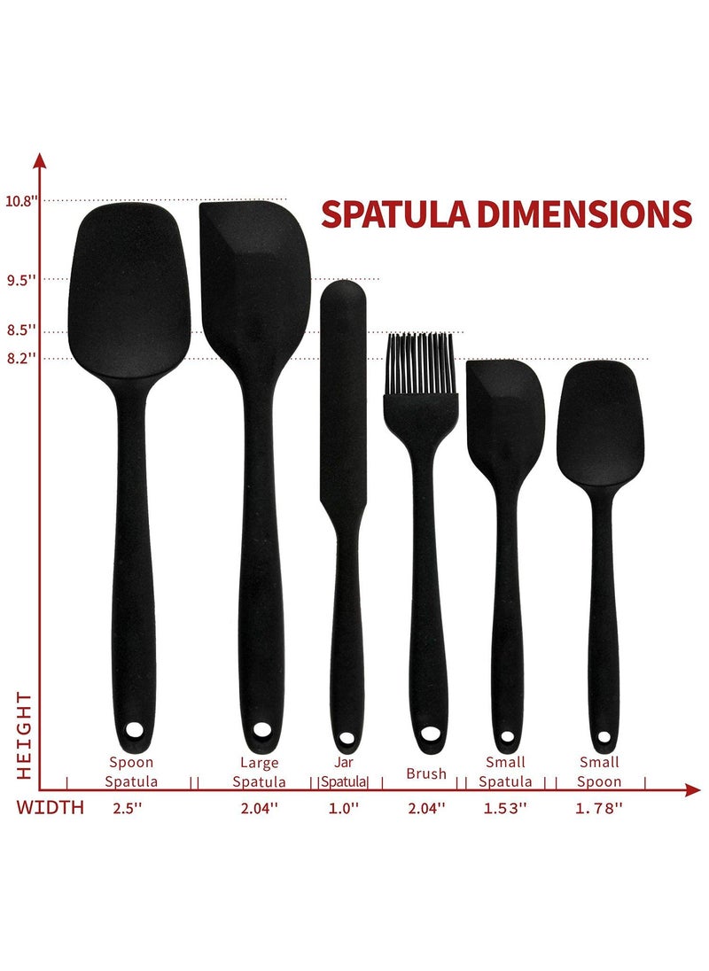 Pamidhar Pamidhar Silicone Spatula Sets of 6 Pieces Made of FoodGrade Silicone onePiece Design Seamless HeatResistant Spatula Perfect for Spatula Cooking Baking and Mixing Multicolor Pack of 1  - Image 2