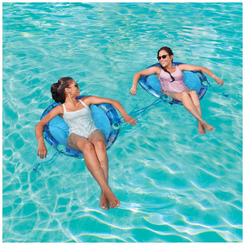 SwimWays Elite Spring Float Papasan Pool Lounger, Inflatable Pool Floats Adult with Fast Inflation, Pool Lounge Chair for Adults up to 250 lbs - Image 2