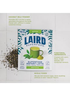 Laird Superfood Laird Superfood Matcha Instant Latte with Adaptogens - Matcha Latte Green Tea Powder Packed with Antioxidants and Superfood Coconut Creamer - Gluten Free, Non-GMO, Vegan, 8 oz. Bag, Pack of 1  - Image 5