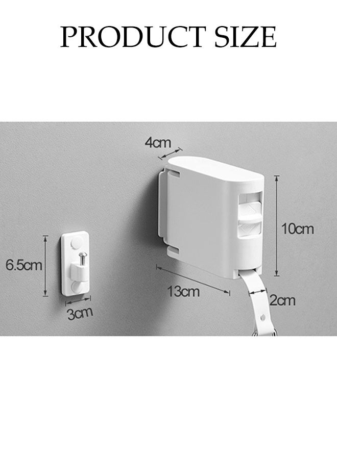 DUNISO Retractable Clothesline Drying Rack Wall Mounted Indoor Clothes Line Heavy Duty Adjustable Waterproof Washing Line Non-Sagging Pull Out Reel Clothes Line for Indoor Terraces Balconies - Image 4