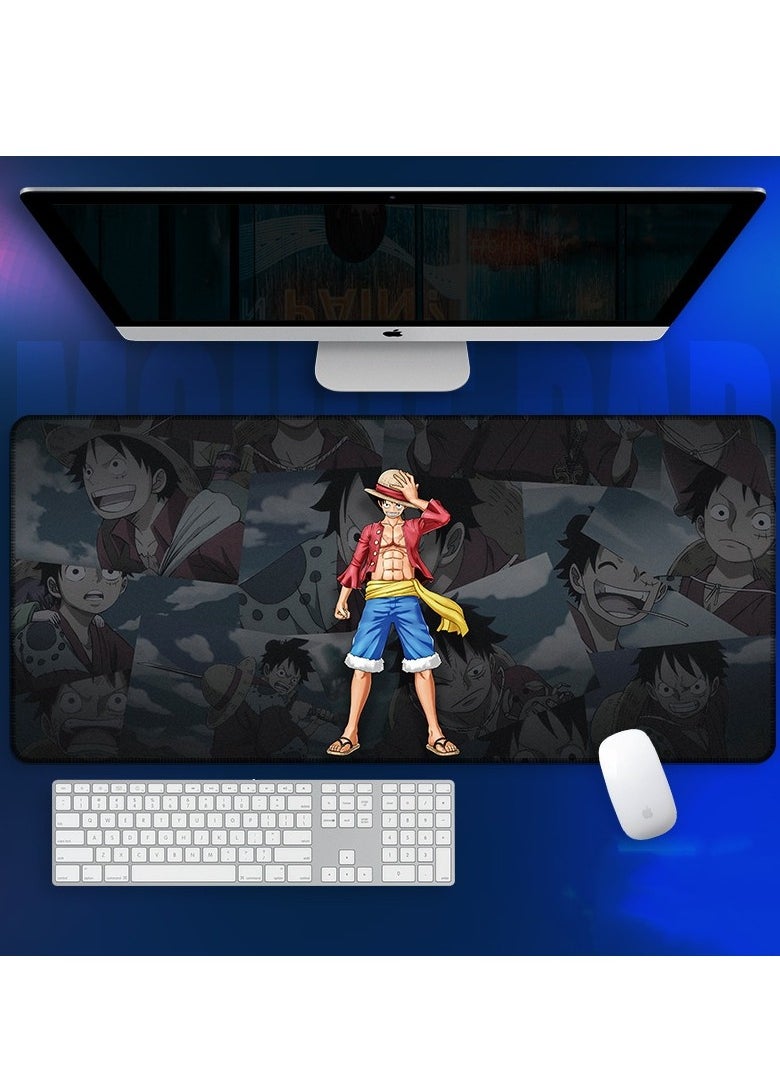 QZ - Anime One Piece Mouse Pad, Extended Large Gaming Mouse Pad, Non-Slip Rubber Base And Stitched Edge Desk Pad For Computer Home Office Work And Study - Image 1