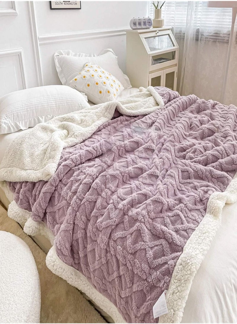 DubaiGallery - Winter thickened Polar Fleece blanket soft comfortable double layer lamb Fleece office home nap warm sofa blanket - Image 1