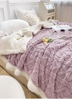 Winter thickened Polar Fleece blanket soft comfortable double layer lamb Fleece office home nap warm sofa blanket