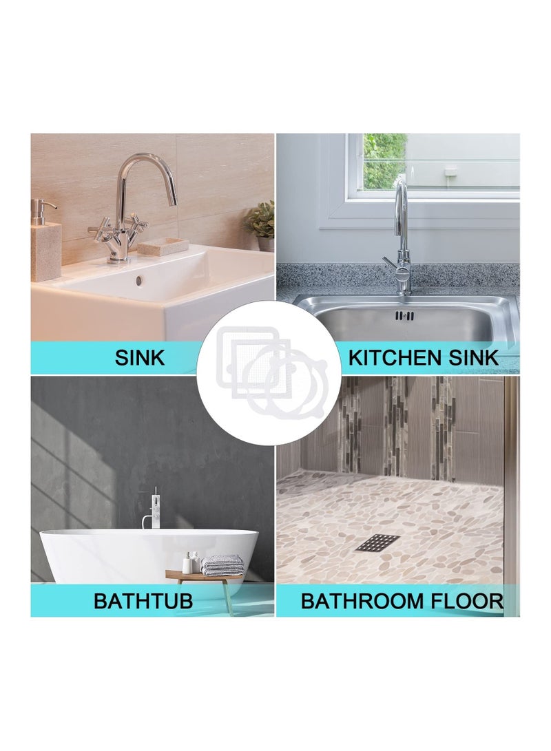 KASTWAVE Bathroom Drain Mesh Drain Cover, Hair Catcher, Anti-clogging Disposable Floor Drain Sticker for Bathroom Bathroom Hair, Sewer Kitchen Filter Floor Drain Cover (20pcs) - Image 5