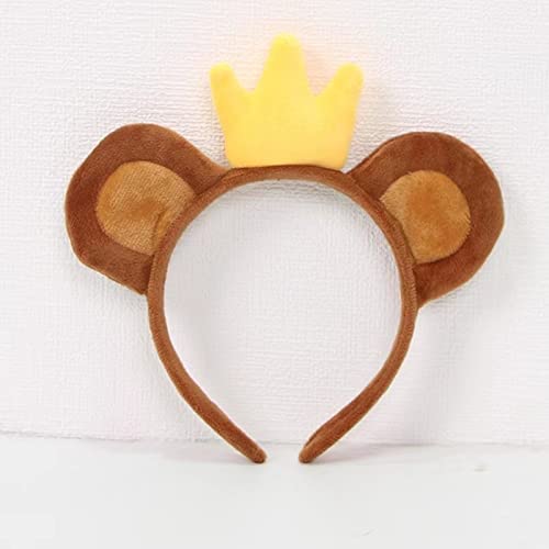 KEPATO Unisex Monkey Ears Headband with Crown on The Top Monkey Headband Animals Costume Accessories for Women - Image 4