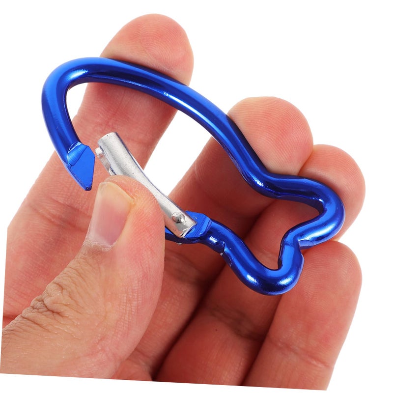 10Pcs Metal Fish Shaped Carabiner Clips for Camping Climbing Hiking Outdoor Safety Gear - Image 3