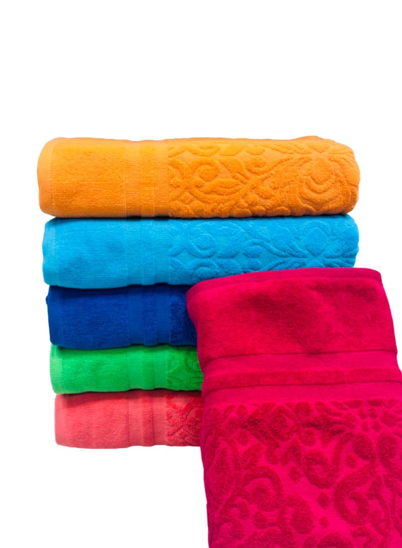 Hayat DIDIM- 6 Piece Bath Towels  (70 x140) - Premium 100% Cotton - Quick Dry, Highly Absorbent, Soft Feel Towels, Perfect for Daily Use -Assorted Colours - Image 1