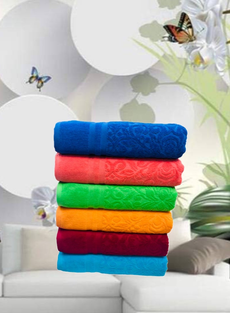 Hayat DIDIM- 6 Piece Bath Towels  (70 x140) - Premium 100% Cotton - Quick Dry, Highly Absorbent, Soft Feel Towels, Perfect for Daily Use -Assorted Colours - Image 3