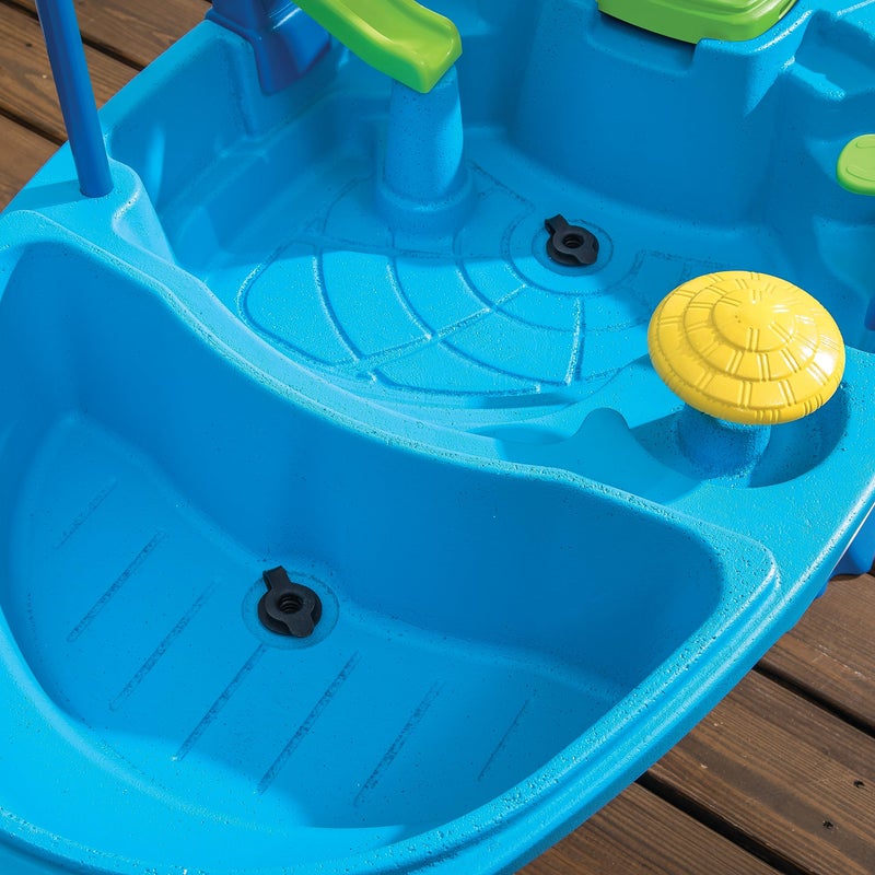 Step2 Fiesta Cruise Sand & Water Table with Umbrella, Kids Activity Sensory Playset, Summer Outdoor Toys, 10 Piece Water Toy Accessories, for Toddlers 2+ Years Old - Image 3