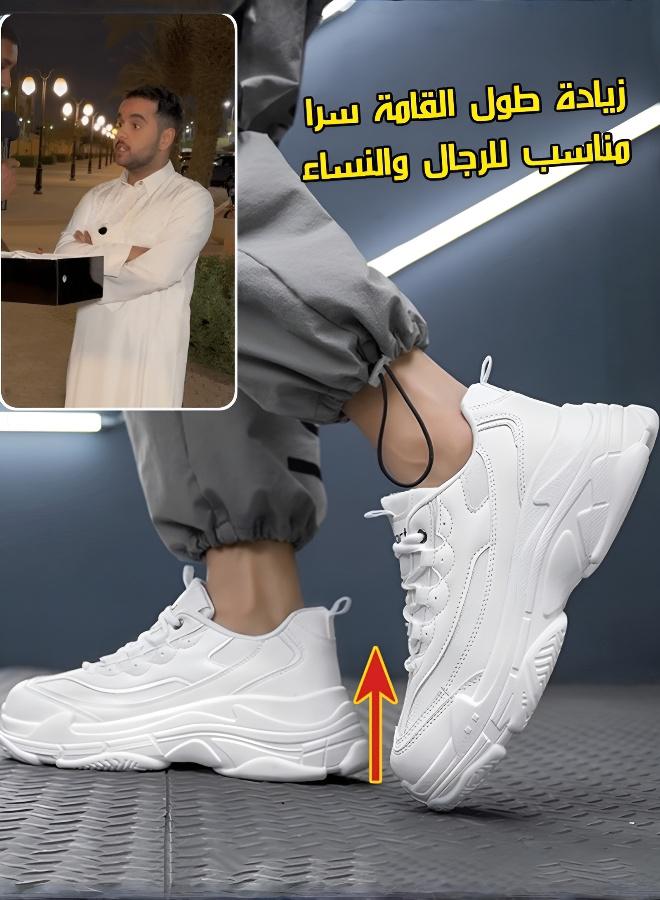 Men's Retro Style Thick Sole Height Increasing Casual Sneakers - Image 4