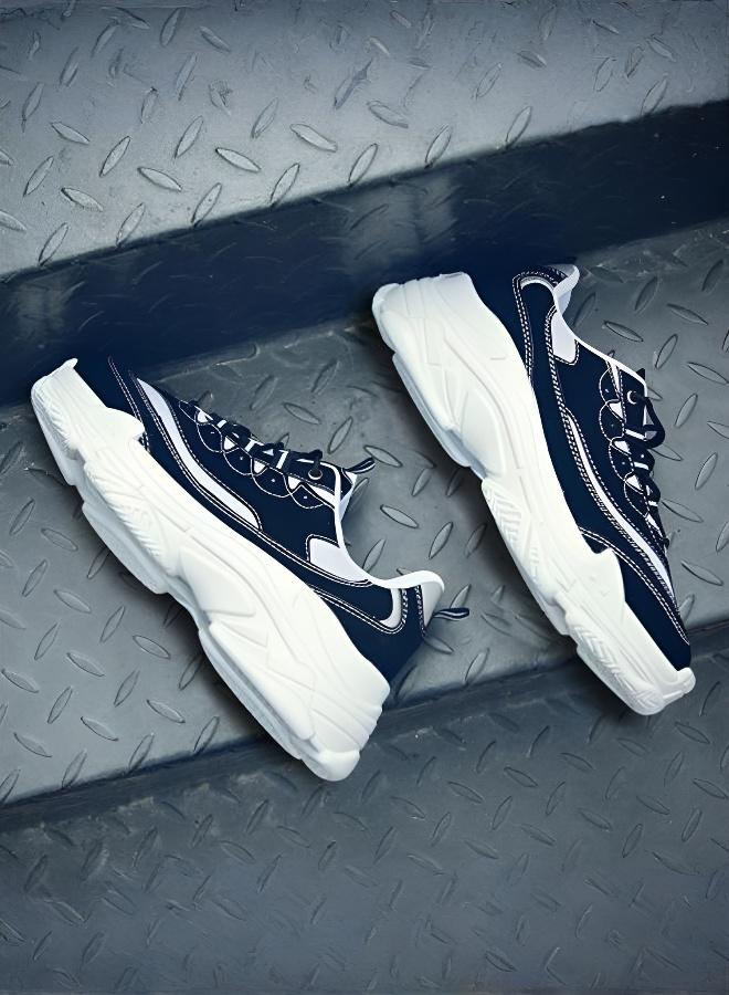 Men's Retro Style Thick Sole Height Increasing Casual Sneakers - Image 2