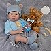 EKOKIZ Reborn Baby Dolls 22Inch Real Life Newborn Dolls Soft Cloth Body Lifelike Baby Doll Boys with Clothes and Toy Accessories Life Size Realistic Baby Doll for Kids Age 3 - Image 2