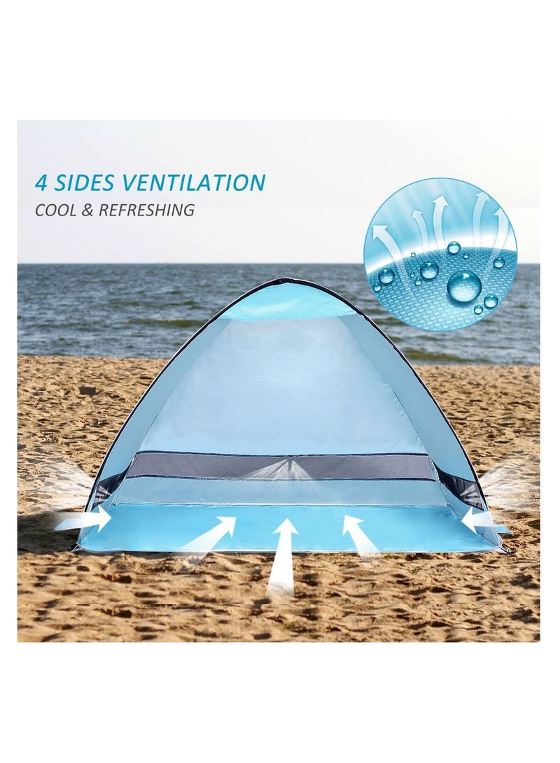 Generic Instant Pop Up Beach Tent Lightweight UV Protection Sun Shelter Tent Sunshade Canopy  - Image 2